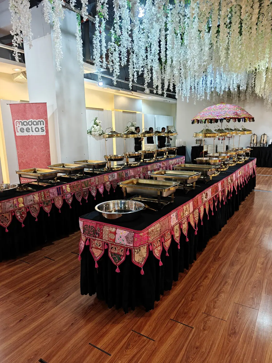 A decorated buffet for a special gathering